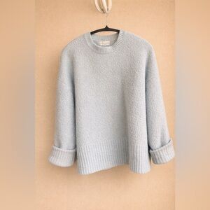 Cozy Oversized Baby Blue Sweater, Pretty Lavish, Small (but very oversized).